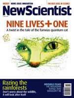 Cover of latest issue of New Scientist magazine